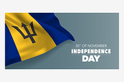 Barbados independence day vector