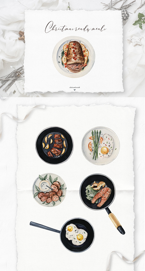 Winter Season Watercolor collection in Illustrations - product preview 5