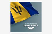 Barbados independence day vector