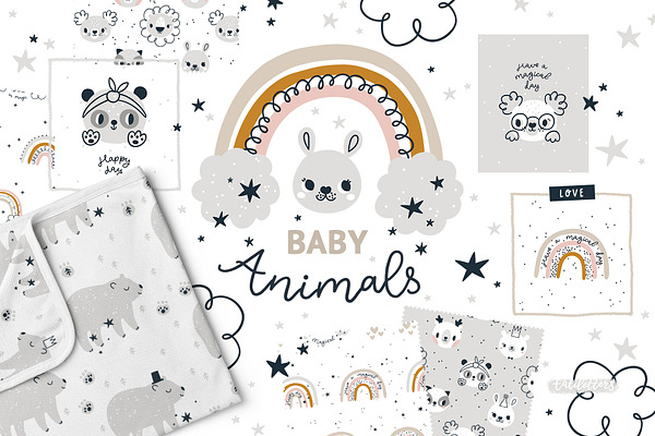 Baby animals Clipart & Patterns