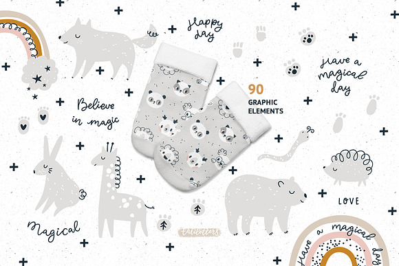 Baby animals Clipart & Patterns in Illustrations - product preview 2