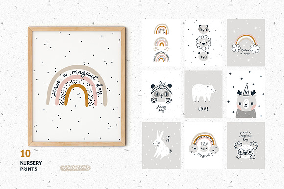 Baby animals Clipart & Patterns in Illustrations - product preview 6