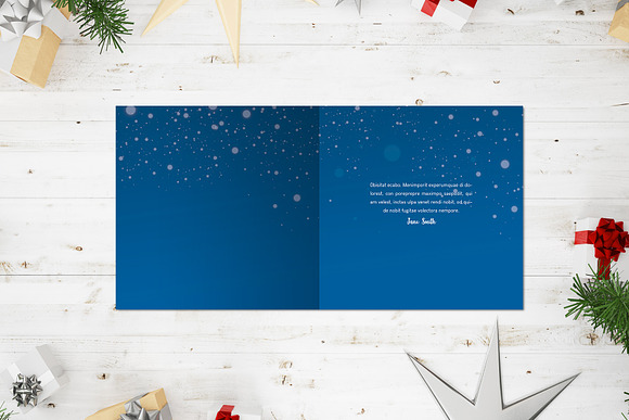 Papercut Christmas card in Card Templates - product preview 2