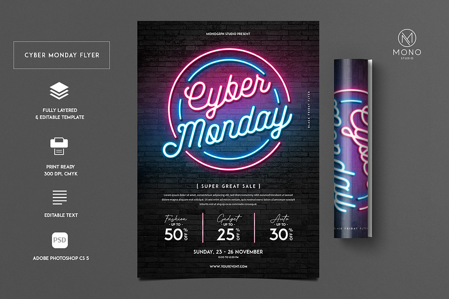 Cyber Monday Flyer in Flyer Templates - product preview 8