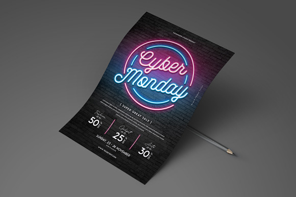 Cyber Monday Flyer in Flyer Templates - product preview 2