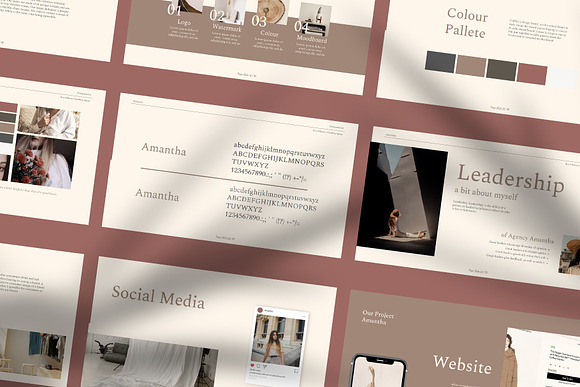 Amantha Brand Guidelines in Presentation Templates - product preview 1