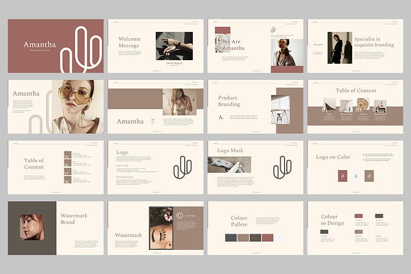Amantha Brand Guidelines in Presentation Templates - product preview 4