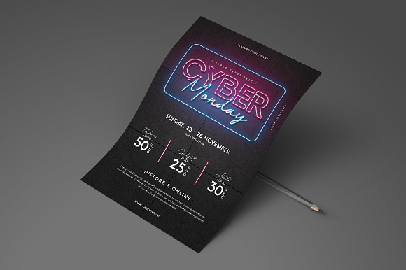 Cyber Monday Flyer in Flyer Templates - product preview 2