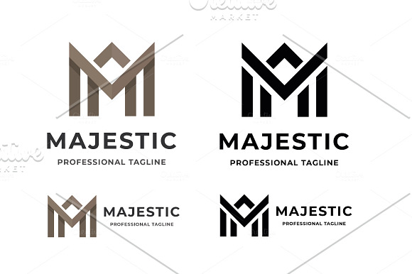 Majestic Letter M Logo in Logo Templates - product preview 2