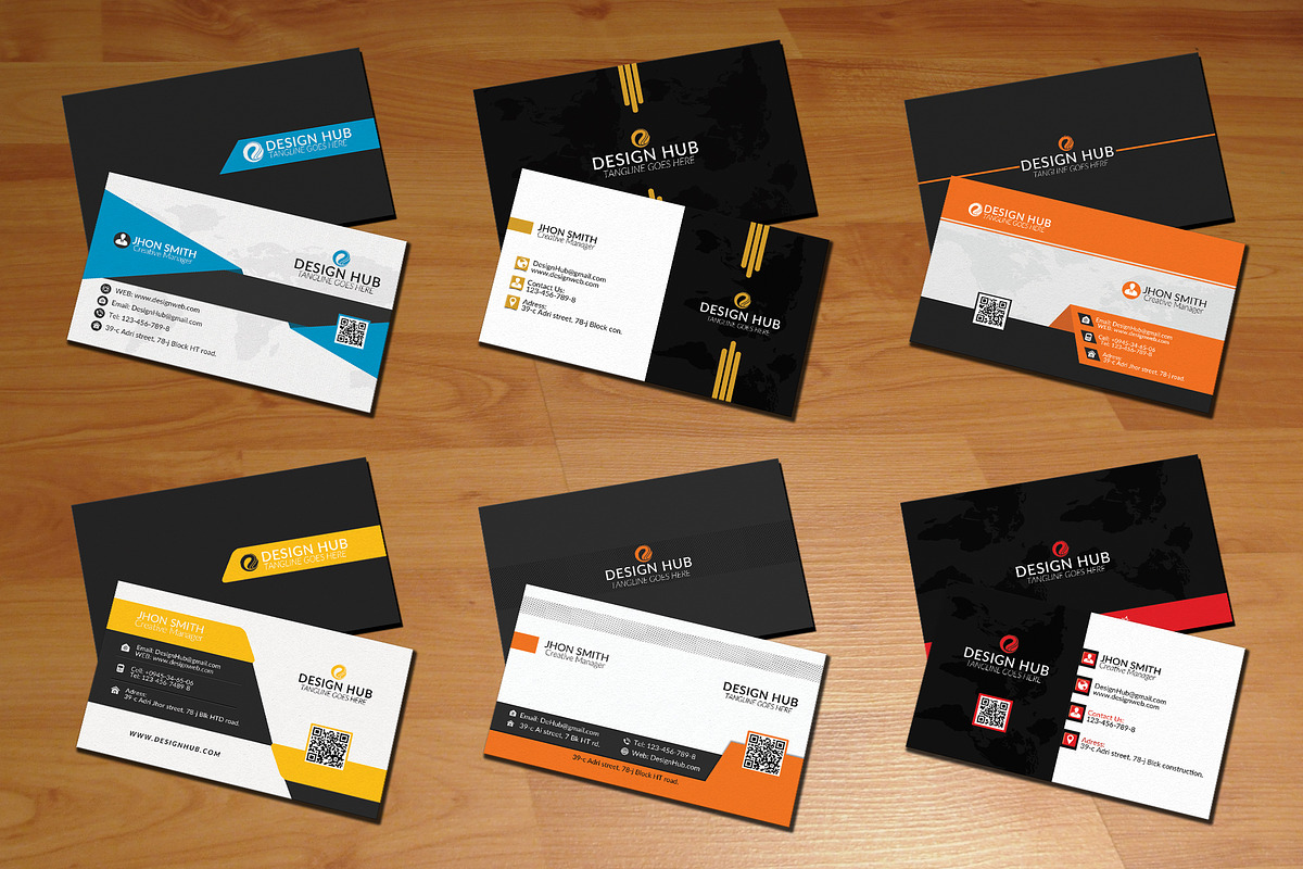 6 Creative business cards bundle in Business Card Templates - product preview 8