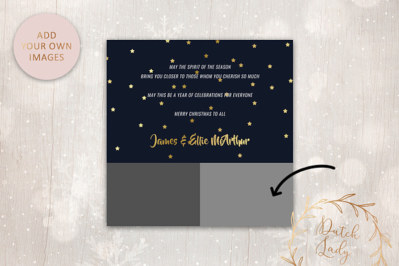 PSD Christmas Card Template #4 in Postcard Templates - product preview 2