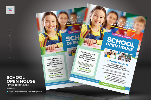 School Open House Flyer Templates in Flyer Templates - product preview 3