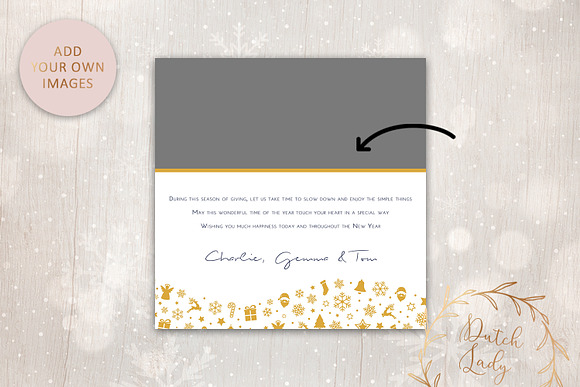 PSD Christmas Card Template #7 in Postcard Templates - product preview 2
