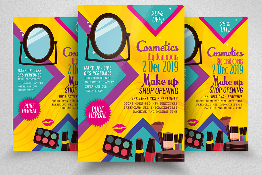 Cosmetics Beauty Make-up Poster in Flyer Templates - product preview 8