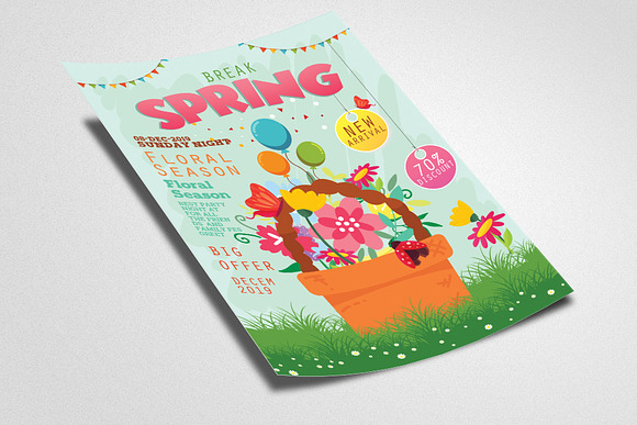 The Spring Break Flyer Template in Flyer Templates - product preview 1