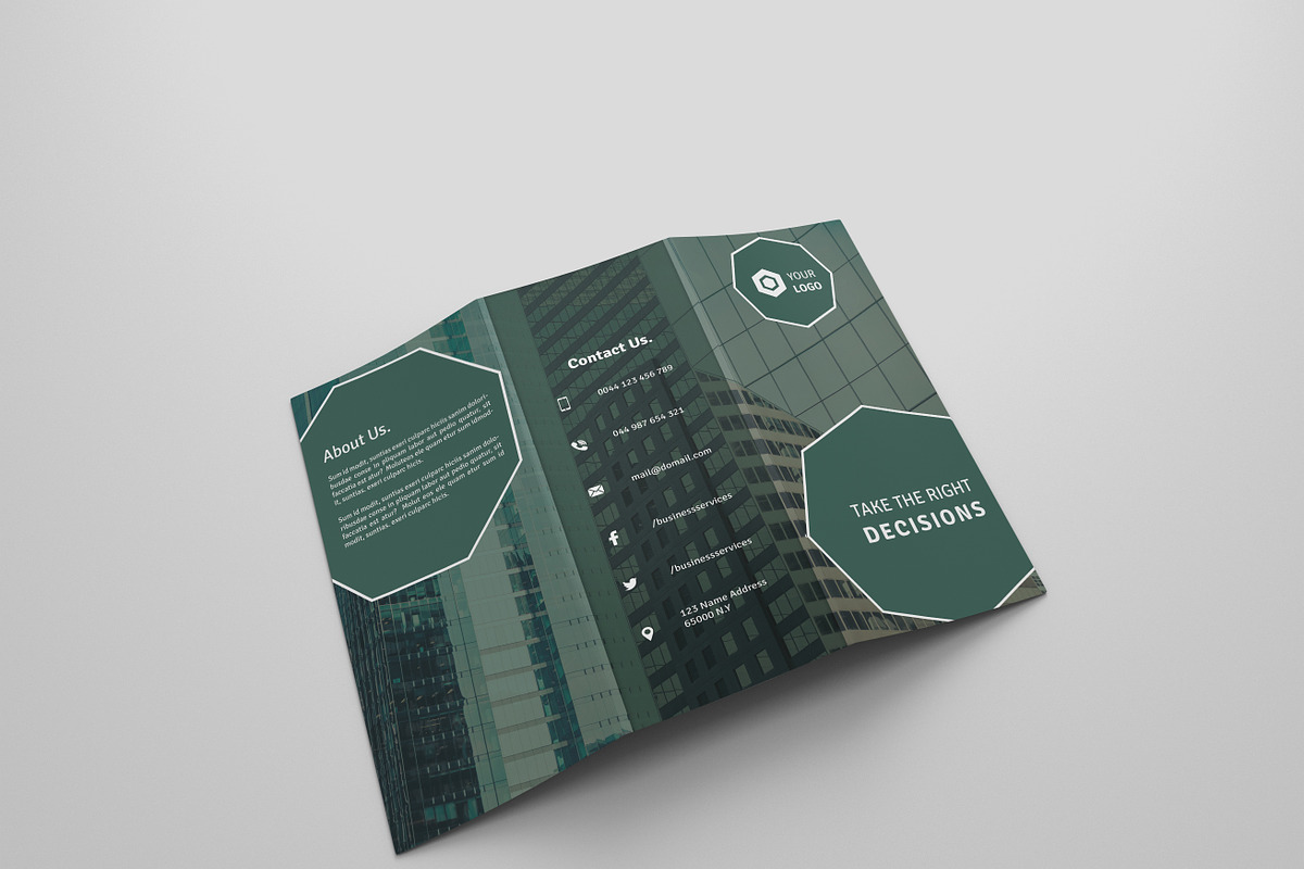 Corporate Tri-fold Brochures in Brochure Templates - product preview 8