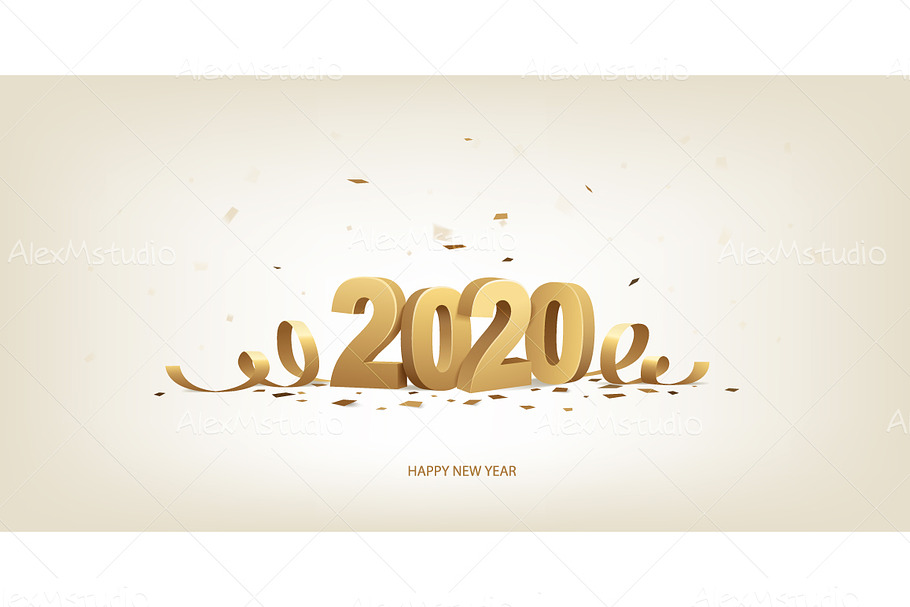 Happy New Year 2020 in Illustrations - product preview 8