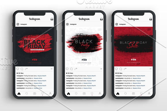 Black Friday Instagram Banners in Instagram Templates - product preview 1