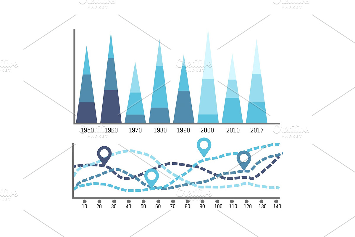 Chart with Timeline and Information in Illustrations - product preview 8
