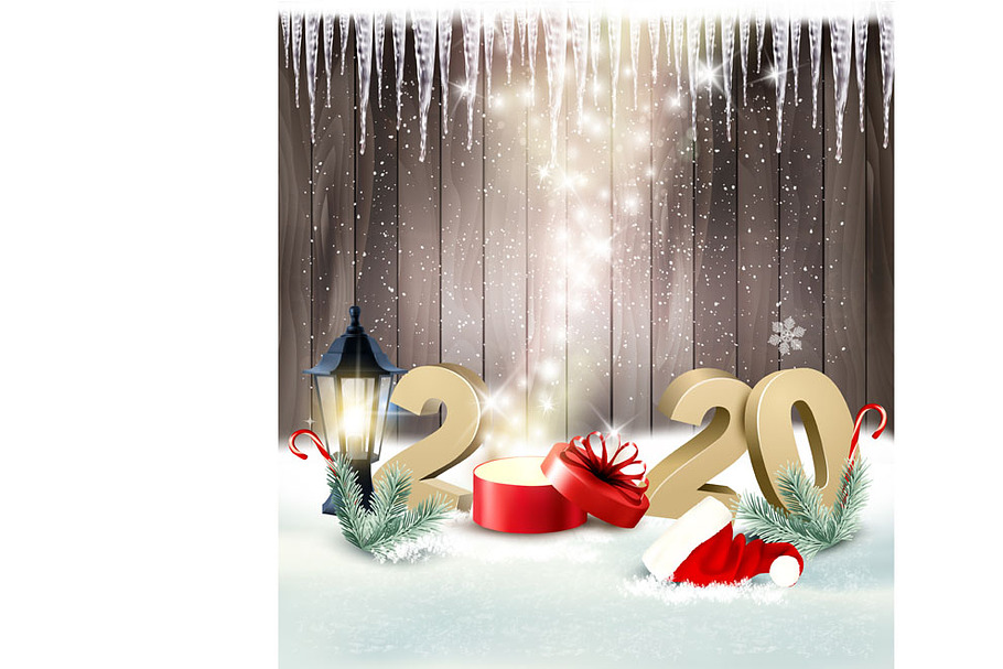 New Year Holiday background vector in Illustrations - product preview 8