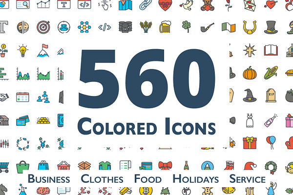 560 Colored Icons