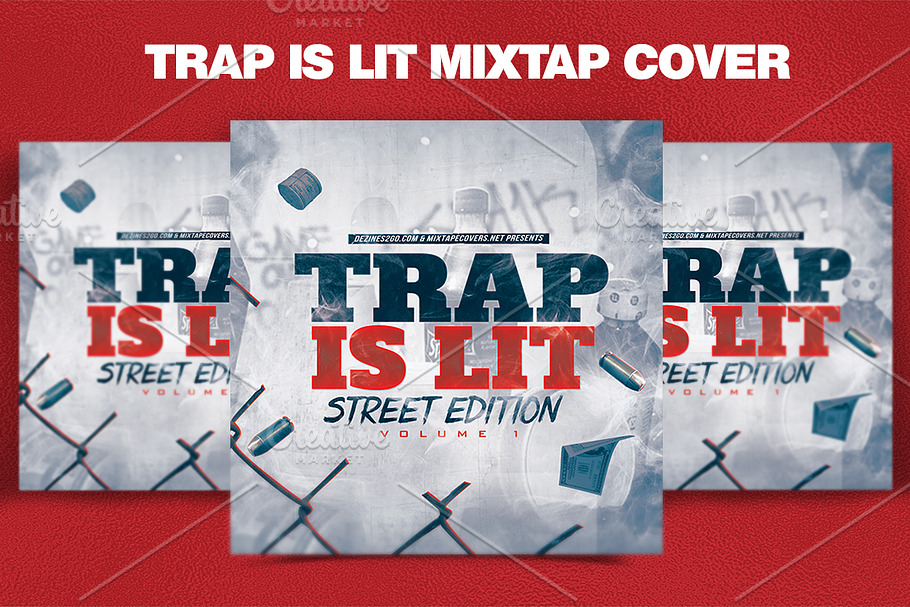 Trap Is Lit Mixtape Cover in Flyer Templates - product preview 8
