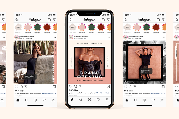 Fashion Promo Social Pack in Instagram Templates - product preview 1