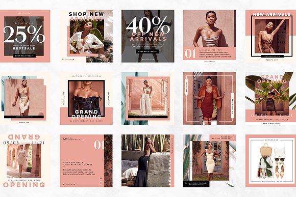 Fashion Promo Social Pack in Instagram Templates - product preview 2