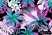 12 Tropical Dreams Seamless Patterns