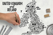 United Kingdom and Ireland Map.