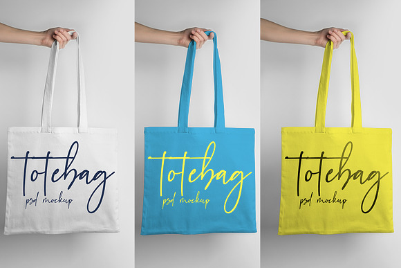 Realistic Tote Bag Mockup in Product Mockups - product preview 1