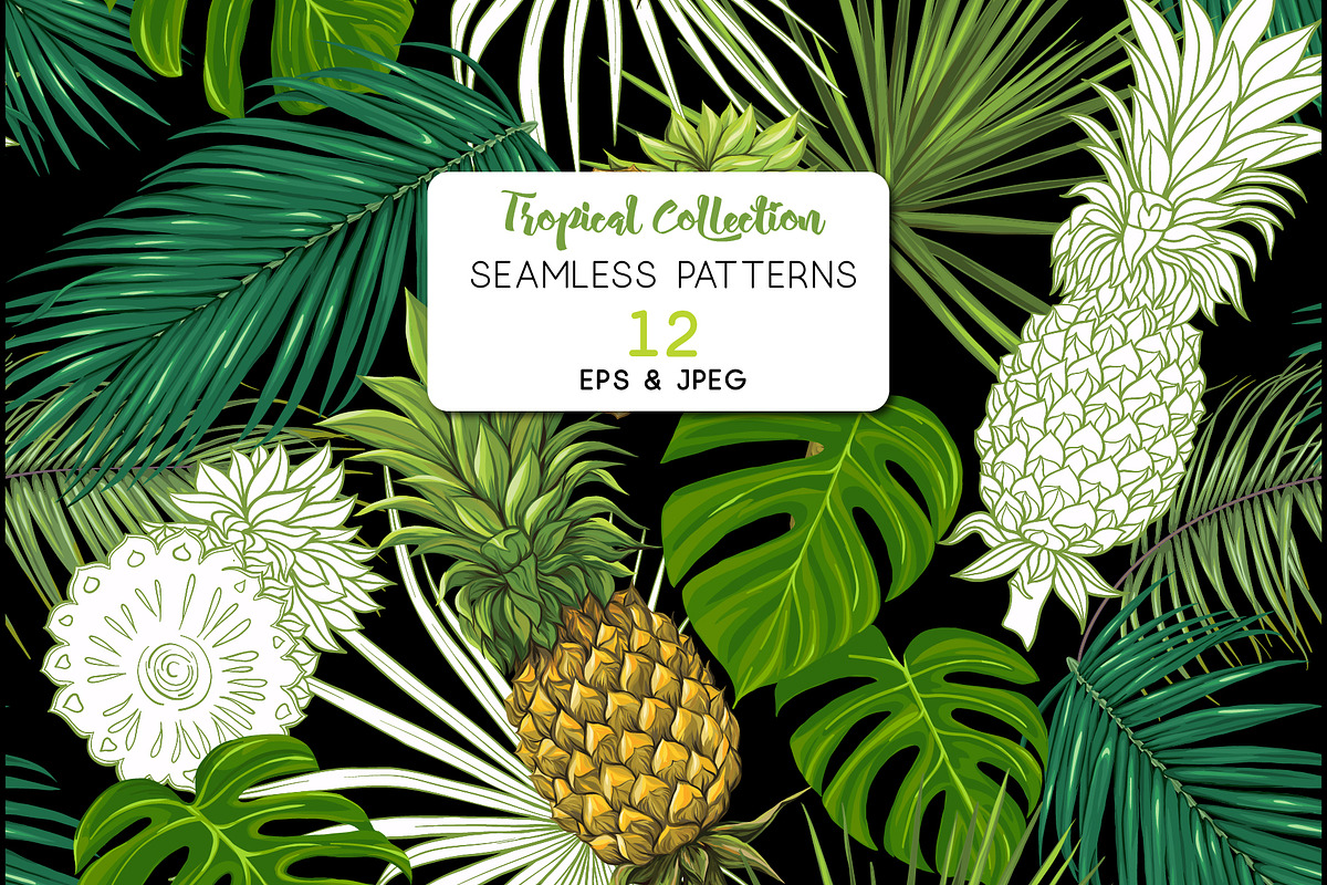 12 Tropical Dreams Seamless Patterns in Patterns - product preview 8