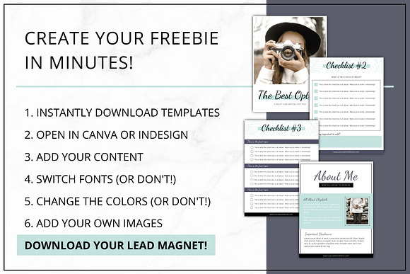 Lead Magnet Templates Canva InDesign in Magazine Templates - product preview 2