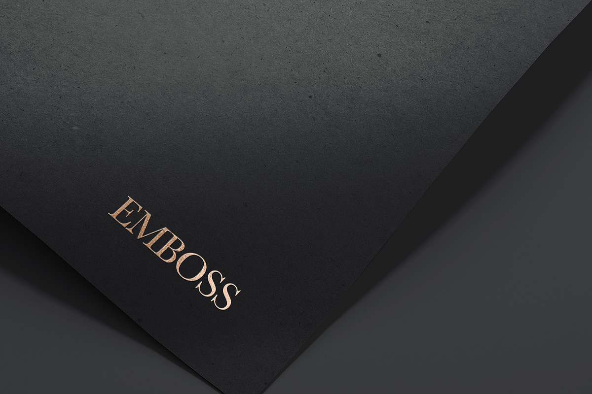 Gold Foil Emboss Logo Mockup in Product Mockups - product preview 8