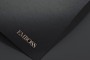 Gold Foil Emboss Logo Mockup