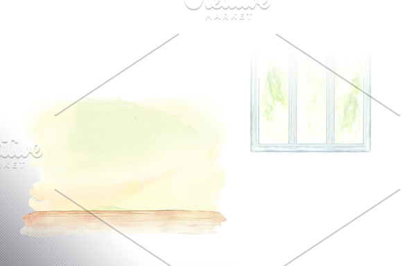 Home sweet home. Watercolor set in Illustrations - product preview 6
