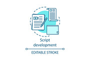 Script development concept icon