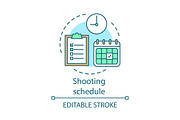 Shooting schedule concept icon