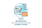 Script development concept icon