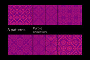 Seamless purple patterns