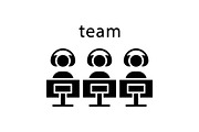 Esports team glyph icon