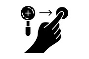 Zoom in horizontal gesture icon