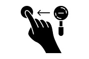 Zoom out horizontal gesture icon