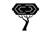 Palo verde tree glyph icon