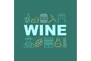 Wine industry word concepts banner