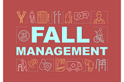 Fall management word concepts banner