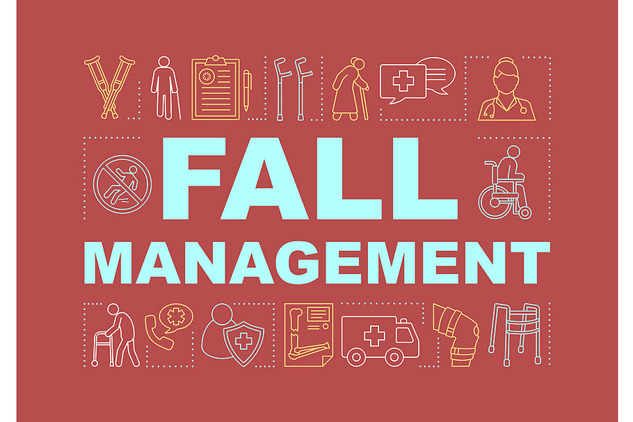 Fall management word concepts banner in Icons - product preview 8