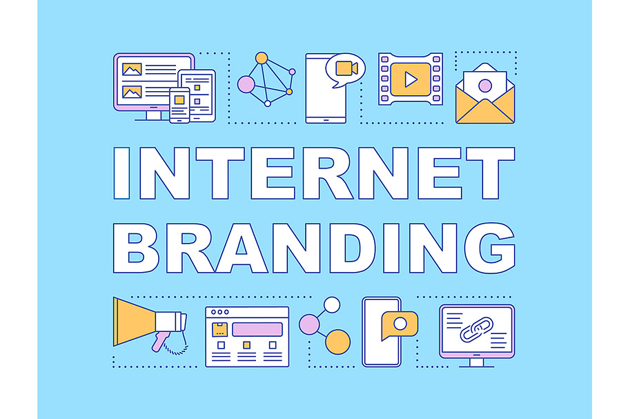 Internet branding banner in Icons - product preview 8
