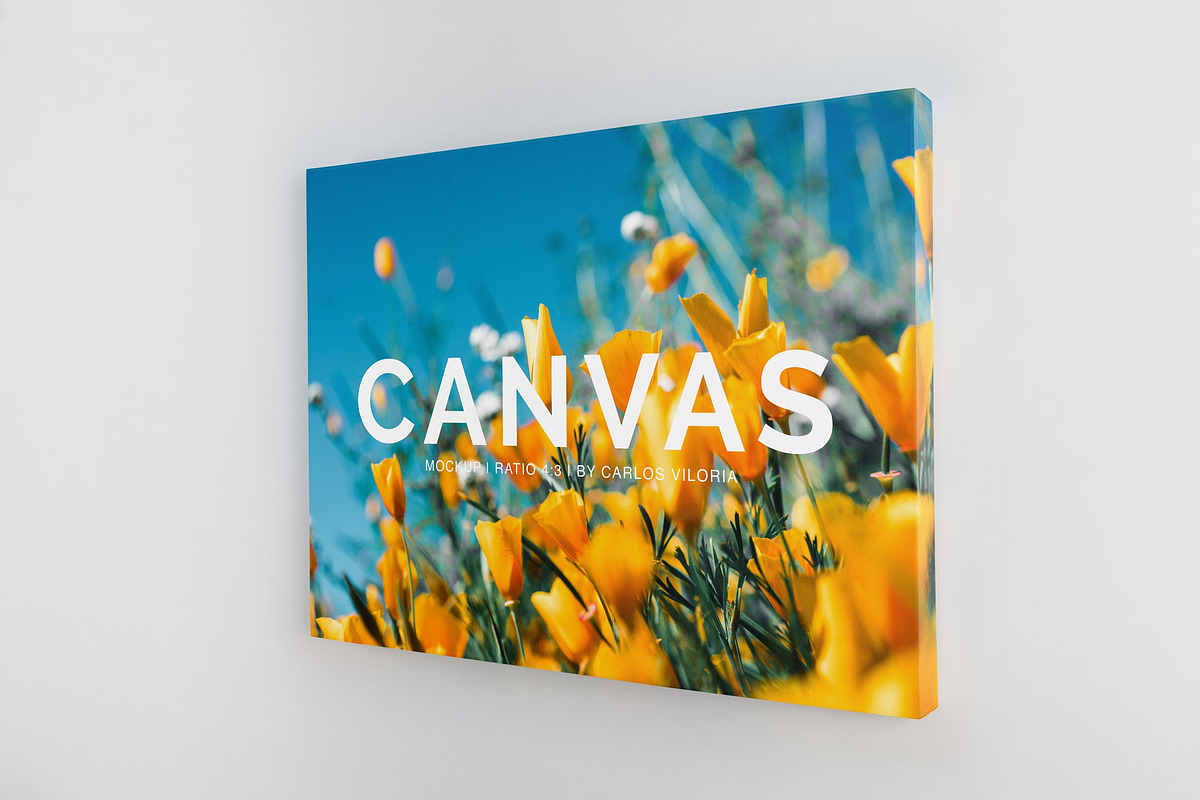 Landscape Canvas Ratio 4x3 Mockup 02 in Print Mockups - product preview 8