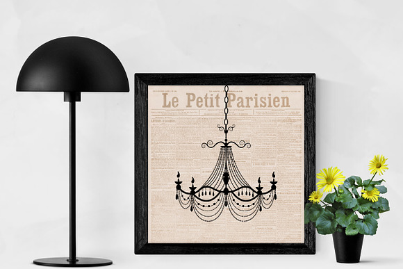 Chandelier Silhouettes AI EPS PNG in Illustrations - product preview 4